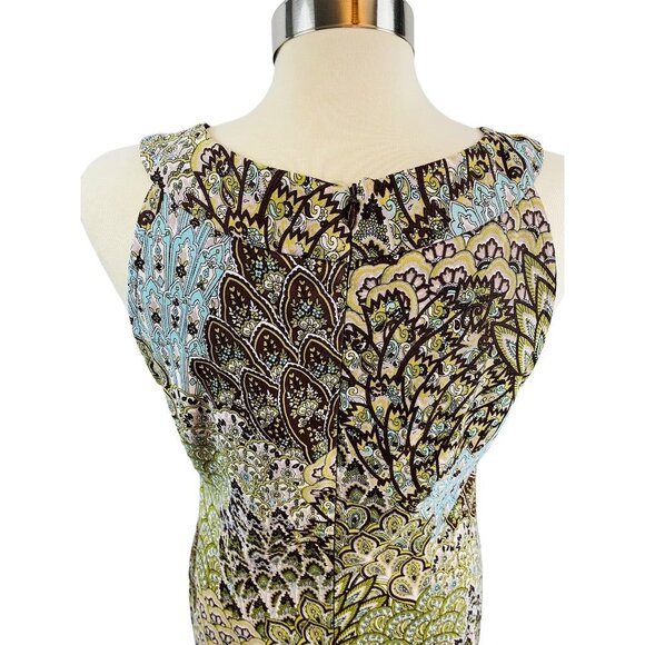 Size 10 Connected Apparel Women's Scoop Embellished Neckline Sheath Dress - Picture 7 of 16